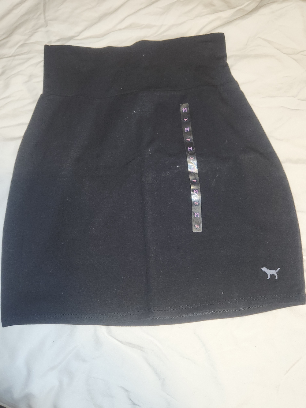 PINK Victoria's Secret Black Mini Skirt with Logo
